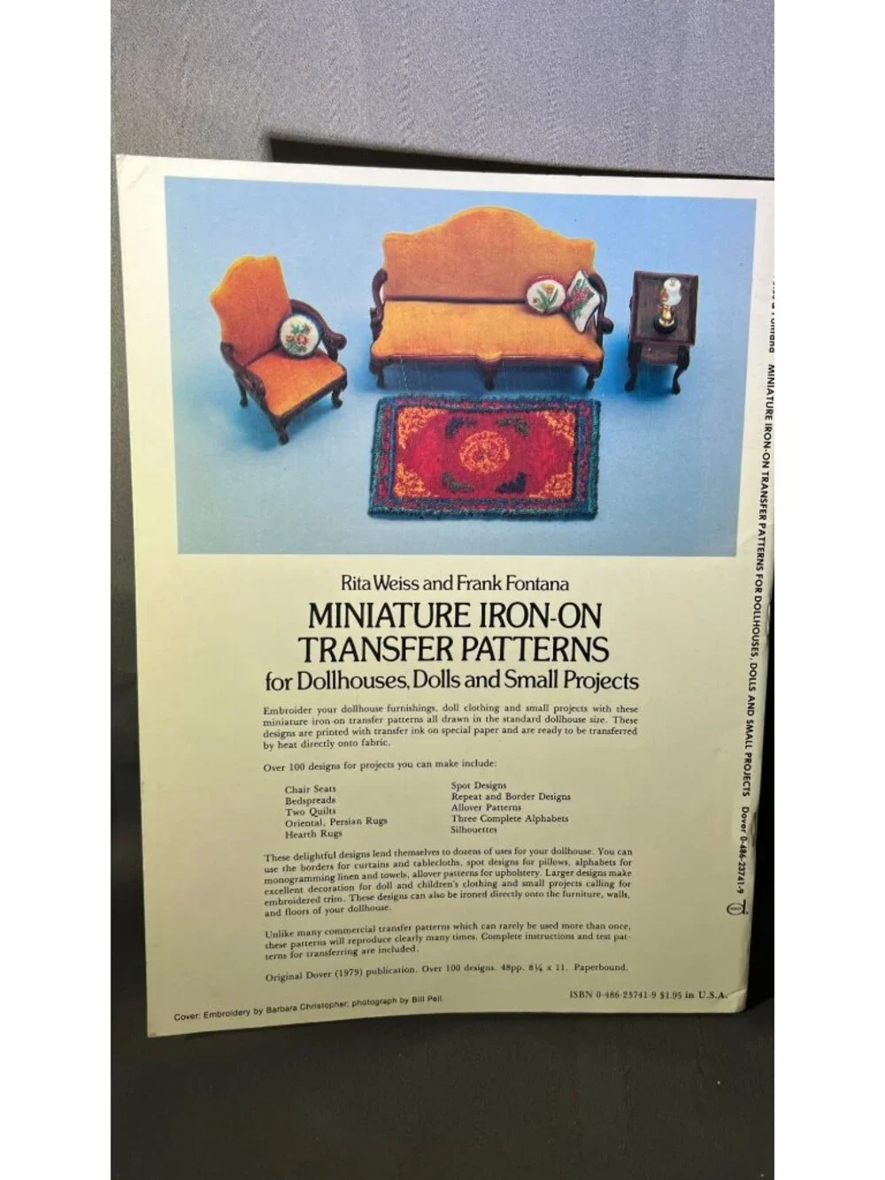 Miniature Iron-On Transfer Patterns Dollhouses Dolls